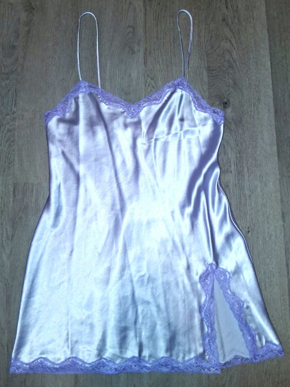 Vintage Victoria's Secret Light Purple Lace Nightgown Slip Dress Chemise MEDIUM